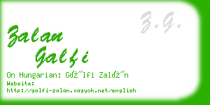 zalan galfi business card